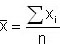 Formel für den arithmetischen Mittelwert
